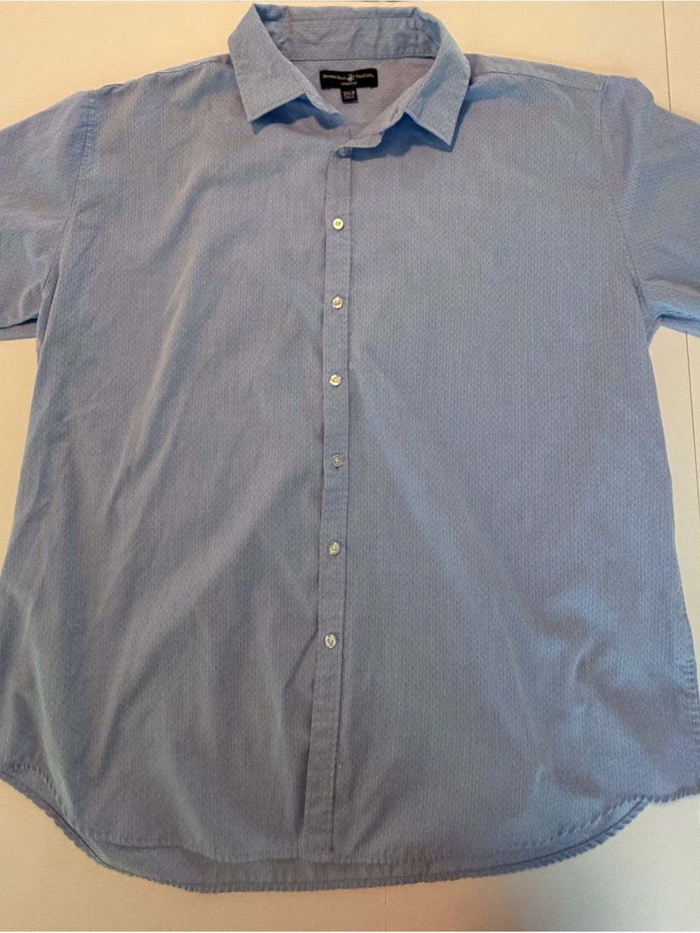 Men's Light Blue Button-Down Shirt - Classic Collared Style-3XLB